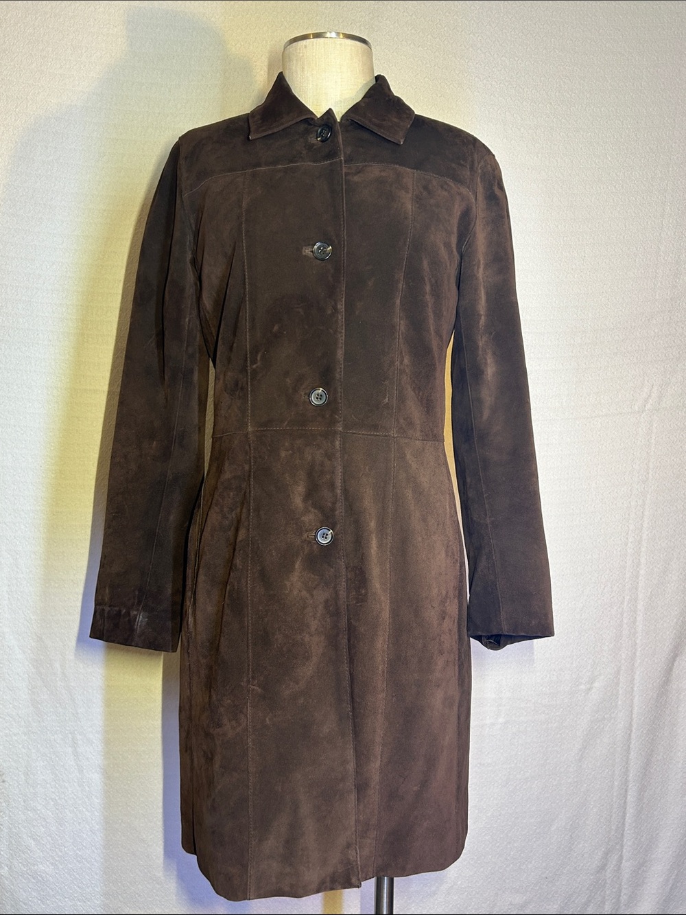 Classic “Marc New York by Andrew Marc” Women's Brown Suede Coat